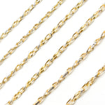 Load image into Gallery viewer, Gold Plated and White Sterling Silver Infinity Diamond Cut Cable Chain