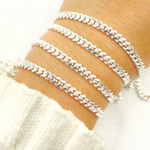 Load image into Gallery viewer, Sterling Silver Flat Curb Chain