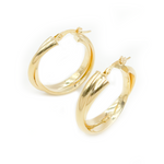 Load image into Gallery viewer, 15850021292. 14K Solid Gold Fancy Braided Hollow Hoop Earrings