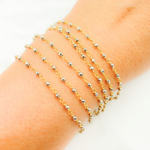 Load image into Gallery viewer, Pyrite Gold Plated Wire Wrap Chain