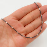 Load image into Gallery viewer, Black Rhodium Sterling Silver Popcorn Satellite Necklace