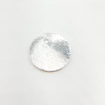 Load image into Gallery viewer, 12MM White Sterling Silver Brushed Round Flat Disc Charm with a Single Hole