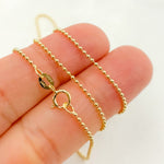 Load image into Gallery viewer, 120CP. 14K Solid Yellow Gold Ball Link Chain