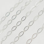 Load image into Gallery viewer, Sterling Silver Flat Long and Short Oval Link Chain