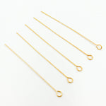 Load image into Gallery viewer, 24 Gauge Gold-filled Eye Pin 1.5 Inch Headpin