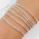 Load image into Gallery viewer, Sterling silver Curb Link Chain