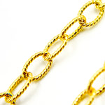 Load image into Gallery viewer, 80GP. Gold Plated Sterling Silver Textured Cable Necklace