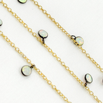 Load image into Gallery viewer, Created White Opal Round Shape Dangle Chain