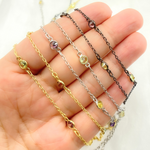 Load image into Gallery viewer, Cubic Zirconia Round Shape Connected Chain