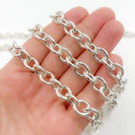 Load image into Gallery viewer, Sterling Silver Smooth Oval Cable Link Chain