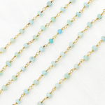 Load image into Gallery viewer, Larimar Gold Plated Wire Chain.
