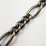 Load image into Gallery viewer, Oxidized Sterling Silver Smooth Figaro Chain