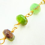 Load image into Gallery viewer, Chrysoprase Gold Plated Wire Chain