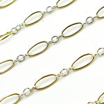 Load image into Gallery viewer, XM/1023. Two Tone Oval and Round Links Chain