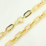 Load image into Gallery viewer, 14K Yellow Hollow Gold Flat Paperclip Bracelet