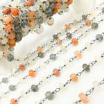 Load image into Gallery viewer, Multi Moonstone Oxidized Chain
