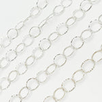 Load image into Gallery viewer, Sterling Silver Hammered Round Link Chain