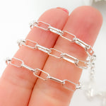Load image into Gallery viewer, Sterling Silver Smooth Paperclip Chain