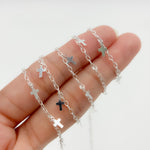 Load image into Gallery viewer, V311SS. Sterling Silver Fancy Dangle Cross-Link Chain