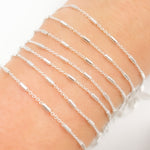 Load image into Gallery viewer, Sterling Silver Tube Satellite Chain