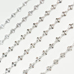 Load image into Gallery viewer, Sterling Silver Hammered Diamond Link Chain