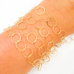 Load image into Gallery viewer, 14K Gold Filled Flat Round Link Chain