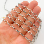 Load image into Gallery viewer, Oxidized Sterling Silver Oval and Round Cable Link Chain