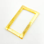 Load image into Gallery viewer, 20MM Gold-plated Sterling Silver Brushed Rectangle Connector