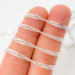 Load image into Gallery viewer, Sterling Silver Singapore Link Chain