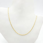 Load image into Gallery viewer, 058FLCL218K. 18K Solid Yellow Gold Paperclip Link Chain