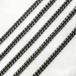 Load image into Gallery viewer, Black Rhodium Matt Sterling Silver Curb Chain