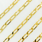 Load image into Gallery viewer, Gold Plated 925 Sterling Silver Ultra Flat Paperclip Chain