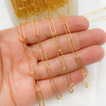 Load image into Gallery viewer, Gold Plated 925 Sterling Silver Diamond Cut Paperclip Chain.
