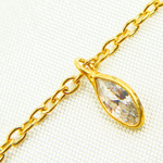 Load image into Gallery viewer, Cubic Zirconia Marquise Shape Dangle Chain. CZ4
