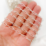 Load image into Gallery viewer, Sterling Silver Diamond Cut Paperclip Chain