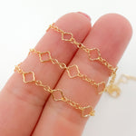 Load image into Gallery viewer, Gold Filled Clover Link Chain