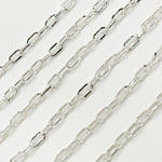 Load image into Gallery viewer, Sterling Silver Flat Paperclip Chain