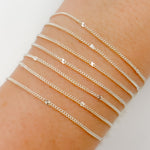 Load image into Gallery viewer, Sterling Silver Satellite Curb & Diamond Cut Marina Link Chain