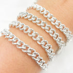 Load image into Gallery viewer, Sterling Silver Curb Link Chain
