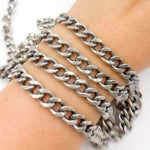 Load image into Gallery viewer, Oxidized Sterling Silver Thick Curb Chain