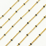 Load image into Gallery viewer, Gold Plated 925 Sterling Silver Satellite Black Rhodium Cube Chain