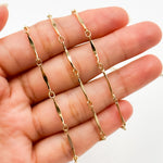 Load image into Gallery viewer, Buy Now Solid Yellow Gold Dapped Bar Chains