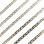 Load image into Gallery viewer, Oxidized Sterling Silver Marina Link Chain