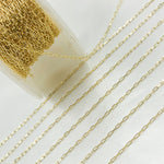 Load image into Gallery viewer, 14K Solid Gold Dimond Cut Paperclip Chain