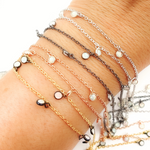 Load image into Gallery viewer, Created White Opal Round Shape Dangle Chain