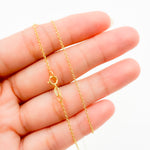 Load image into Gallery viewer, 030R01LGJ08018K. 18K Solid Gold Cable Chain with Extender