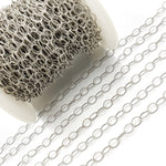 Load image into Gallery viewer, Oxidized Sterling Silver Twisted Oval Link Chain