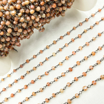 Load image into Gallery viewer, Coated Peach Quartz Wire Chain