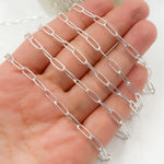 Load image into Gallery viewer, 925 Sterling Silver Hammered Paperclip Chain.