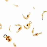 Load image into Gallery viewer, 4001181. Gold Filled Clamshell Bead Tip with Two Rings